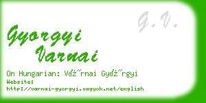 gyorgyi varnai business card